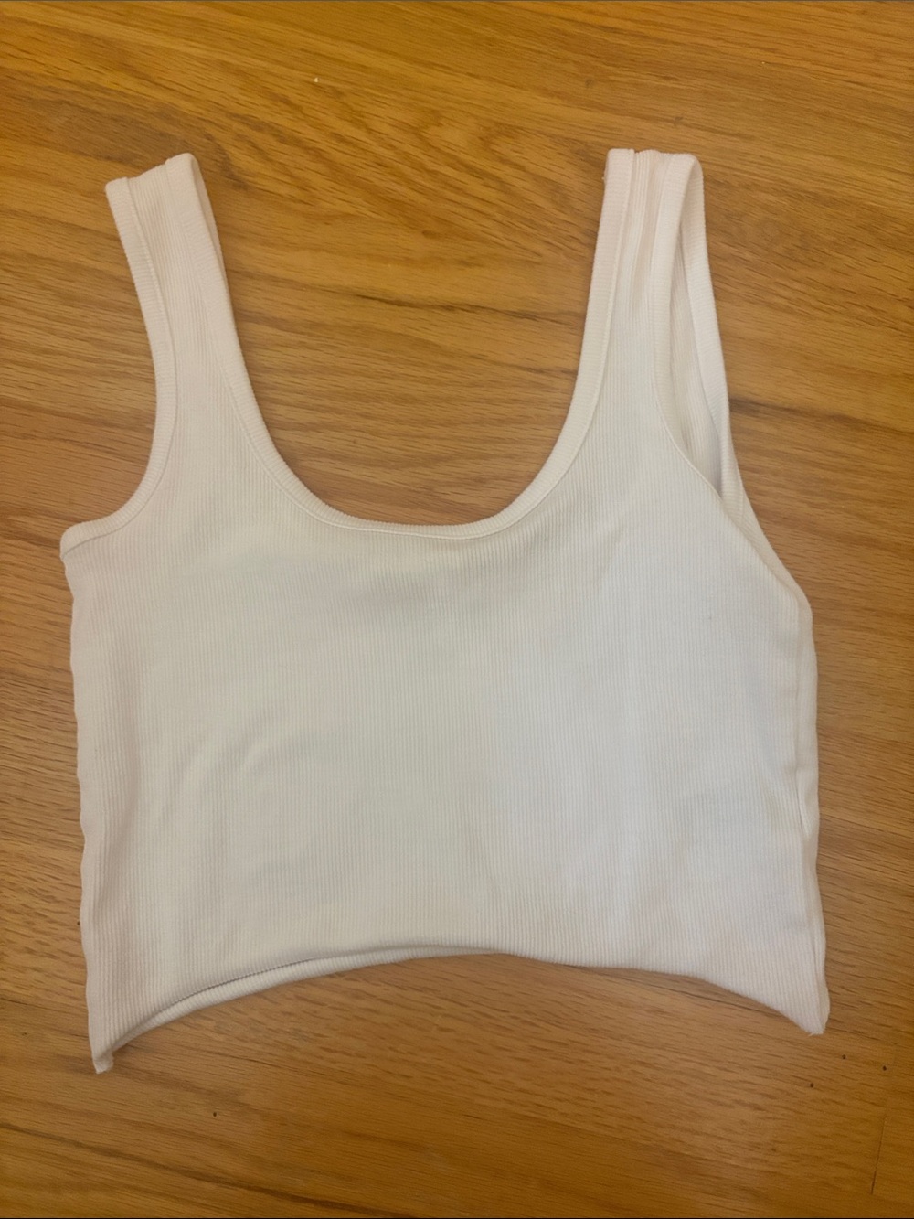 Cotton On White Ribbed Crop Tank Top